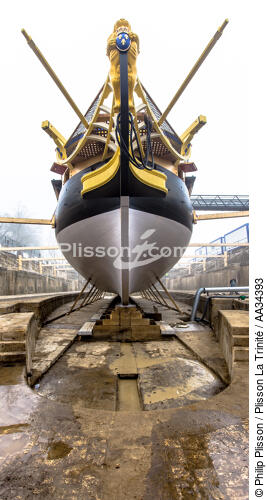 L' Hermione - © Philip Plisson / Plisson La Trinité / AA34393 - Nos reportages photos - Elément d'un bateau