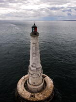 La grande relève de Cordouan © Philip Plisson / Plisson La Trinité / AA34967 - Nos reportages photos - Signalisation maritime