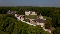 Le château de Malesherbes © Philip Plisson / Plisson La Trinité / AA35228 - Nos reportages photos - Le Loiret vue du ciel