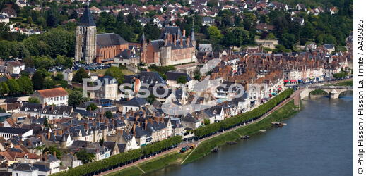 Gien and the castle - © Philip Plisson / Plisson La Trinité / AA35325 - Photo Galleries - Loiret