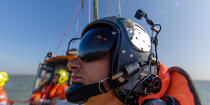 Exercice d'hélitreuillage avec le canot SNSM de Royan © Philip Plisson / Plisson La Trinité / AA35386 - Nos reportages photos - Sauvetage en mer
