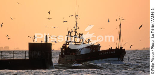 Retour de pêche au Guilvinec - © Philip Plisson / Plisson La Trinité / AA35413 - Nos reportages photos - Guilvinec [Le]