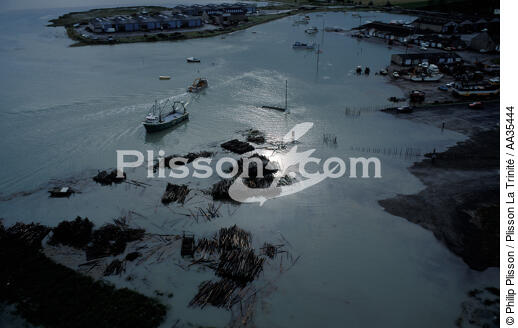Le Vivier sur mer dans la baie du Mont-Saint-Michel - © Philip Plisson / Plisson La Trinité / AA35444 - Nos reportages photos - Pêche