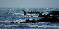 Pêche à la ligne © Philip Plisson / Plisson La Trinité / AA35470 - Nos reportages photos - Bretagne