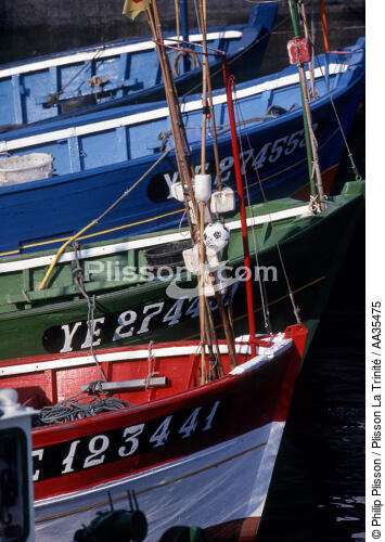 Bateaux de pêche sur l'île d'Yeu - © Philip Plisson / Plisson La Trinité / AA35475 - Nos reportages photos - Pêche côtière