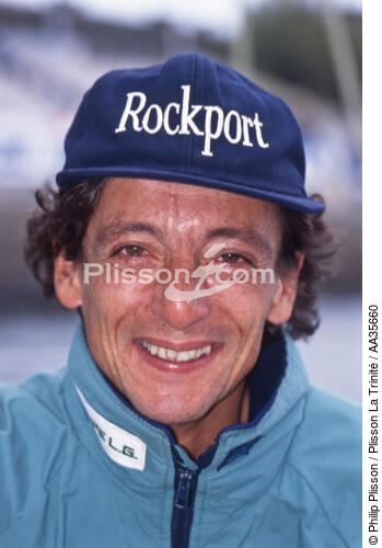 Gerry Roufs skipper on LG Group - © Philip Plisson / Plisson La Trinité / AA35660 - Photo Galleries - Sailing Race