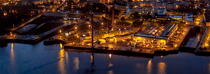 Le port de Lorient de nuit © Philip Plisson / Plisson La Trinité / AA35919 - Nos reportages photos - Environnement