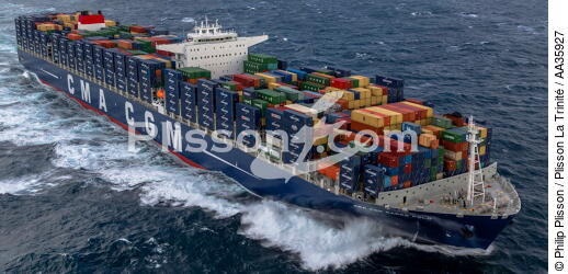 The container ship Marco Polo - © Philip Plisson / Plisson La Trinité / AA35927 - Photo Galleries - Containership