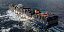 The container ship Marco Polo © Philip Plisson / Plisson La Trinité / AA35931 - Photo Galleries - Containership