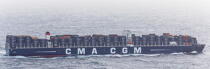 The container door Marco Polo © Philip Plisson / Plisson La Trinité / AA35944 - Photo Galleries - Containership