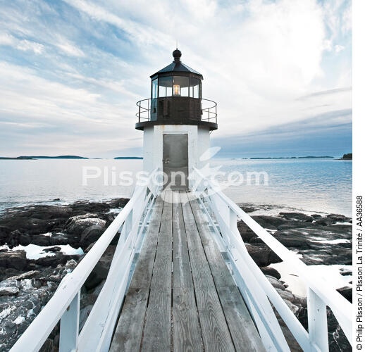Marshal Point lighhouse - © Philip Plisson / Plisson La Trinité / AA36588 - Photo Galleries - Marshall Point Light