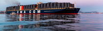 CMA CGM Jules Verne © Philip Plisson / Plisson La Trinité / AA36636 - Photo Galleries - Containership