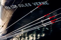CMA CGM Jules Verne © Philip Plisson / Plisson La Trinité / AA36652 - Nos reportages photos - Porte-conteneurs