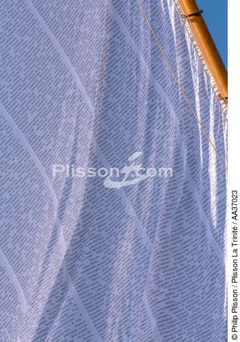 La pose de la mâture de l'Hermione à rochefort - © Philip Plisson / Plisson La Trinité / AA37023 - Nos reportages photos - Vieux gréement