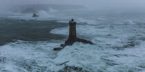 Petra stormon la Vieille lighthouse © Philip Plisson / Plisson La Trinité / AA37158 - Photo Galleries - Storm at sea