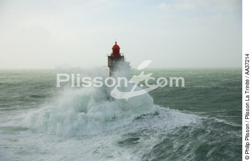 La Jument lighthouse - © Philip Plisson / Plisson La Trinité / AA37214 - Photo Galleries - Wave