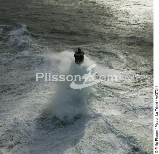 Petra Storm on La Vieille lighthouse - © Philip Plisson / Plisson La Trinité / AA37244 - Photo Galleries - Square format