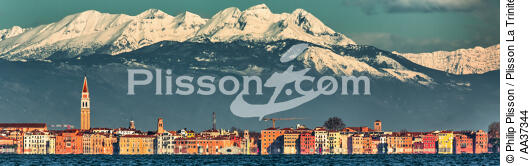 Venise en hivers. - © Philip Plisson / Plisson La Trinité / AA37344 - Nos reportages photos - Panoramique horizontal