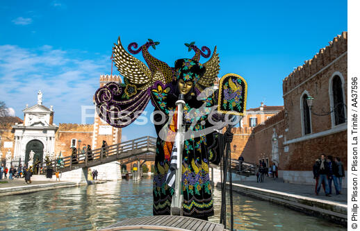 Carnaval de Venise - © Philip Plisson / Plisson La Trinité / AA37596 - Nos reportages photos - Venise sous tous les angles