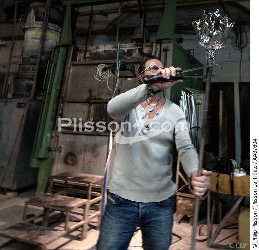 Le Travail du verre sur Murano - © Philip Plisson / Plisson La Trinité / AA37604 - Nos reportages photos - Format carré