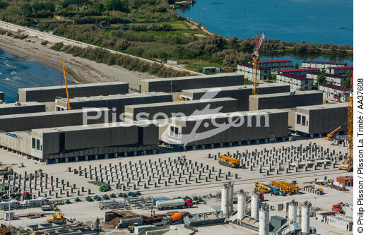 Construction of the Mose project [AT] - © Philip Plisson / Plisson La Trinité / AA37608 - Photo Galleries - Venetian lagoon