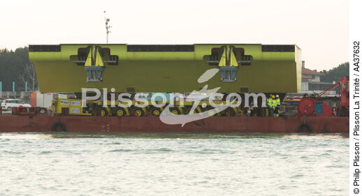 Projet MOSE - © Philip Plisson / Plisson La Trinité / AA37632 - Nos reportages photos - Lagune de Venise