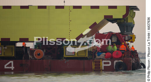 Mose project - © Philip Plisson / Plisson La Trinité / AA37636 - Photo Galleries - Venetian lagoon