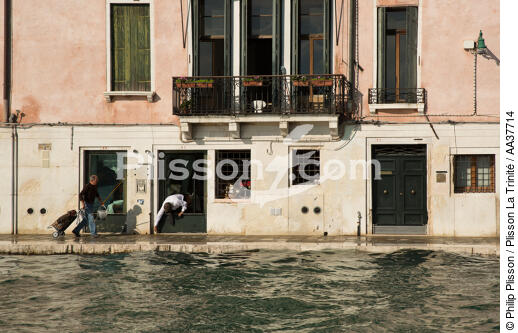 High tide in Venice - © Philip Plisson / Plisson La Trinité / AA37714 - Photo Galleries - Big tides