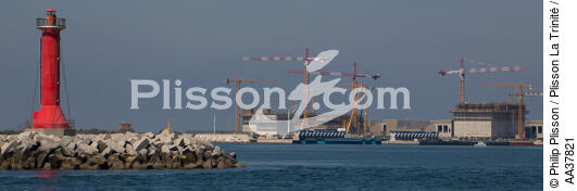 Projet Mose pour protéger Venise contre les grandes marées - © Philip Plisson / Plisson La Trinité / AA37821 - Nos reportages photos - Panoramique horizontal