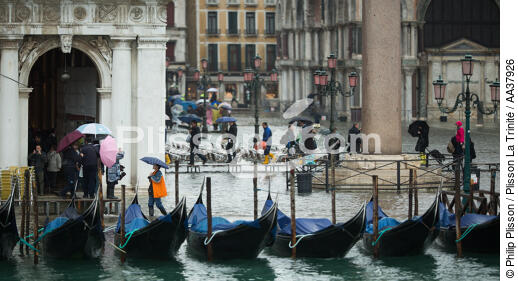 Acqua alta à Venise - © Philip Plisson / Plisson La Trinité / AA37926 - Nos reportages photos - Venise