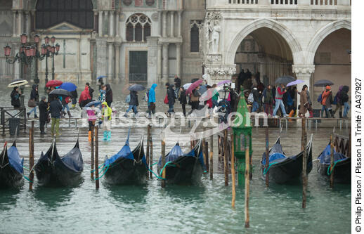 Acqua alta à Venise - © Philip Plisson / Plisson La Trinité / AA37927 - Nos reportages photos - Acqua alta à Venise