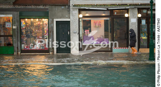 Acqua alta à Venise - © Philip Plisson / Plisson La Trinité / AA37940 - Nos reportages photos - Environnement
