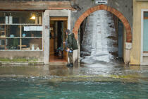 Acqua alta in Venice © Philip Plisson / Plisson La Trinité / AA37941 - Photo Galleries - Italy