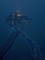 © Philip Plisson / Plisson La Trinité / AA38322 The Mont Saint-Michel by night - Photo Galleries - Environment