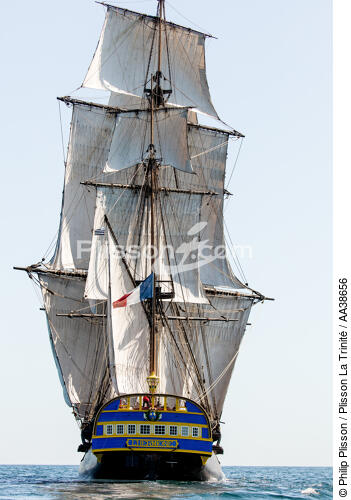 L'Hermione en navigation - © Philip Plisson / Plisson La Trinité / AA38656 - Nos reportages photos - Monocoque