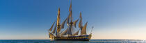 © Philip Plisson / Plisson La Trinité / AA38648 L'Hermione at sea - Photo Galleries - Horizontal panoramic