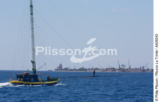 Pêche à L'espadon dans le détroit de Méssine - © Philip Plisson / Plisson La Trinité / AA39243 - Nos reportages photos - Activité maritime