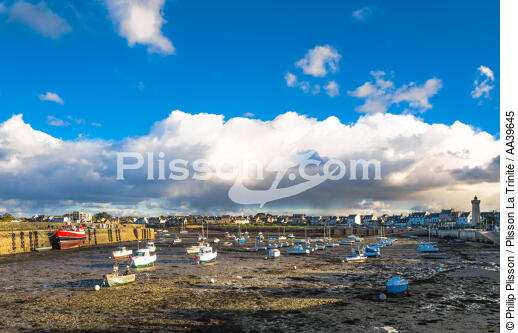 Low sea in the port of Roscoff - Brittany - © Philip Plisson / Plisson La Trinité / AA39645 - Photo Galleries - Tide
