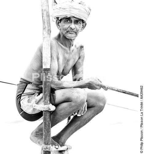 Pêcheurs sur échasse au Sri Lanka - © Philip Plisson / Plisson La Trinité / AA39462 - Nos reportages photos - Métier