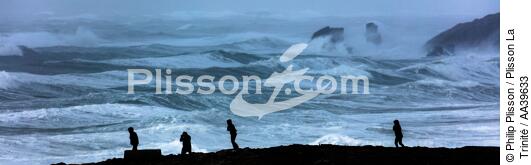 Gale of wind on the wild coast of Quiberon - © Philip Plisson / Plisson La Trinité / AA39633 - Photo Galleries - Morbihan