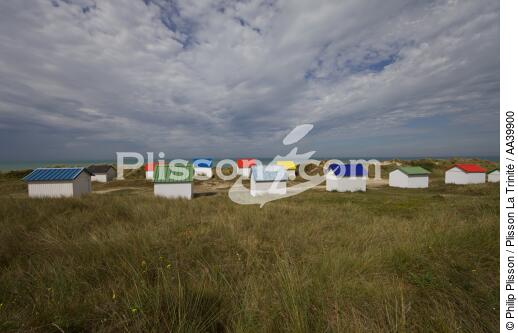 les cabanes de Gouville-sur-mer - © Philip Plisson / Plisson La Trinité / AA39900 - Nos reportages photos - Philip Plisson