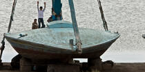 Sur le lac Burullus - Egypte © Philip Plisson / Plisson La Trinité / AA39839 - Nos reportages photos - 16/9 horizontal