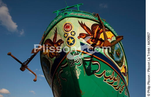Sur le lac Burullus - Egypte - © Philip Plisson / Plisson La Trinité / AA39857 - Nos reportages photos - Elément d'un bateau