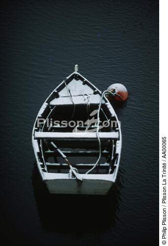 Une plate à son corps mort sous la neige. - © Philip Plisson / Plisson La Trinité / AA00065 - Photo Galleries - Fishing vessel