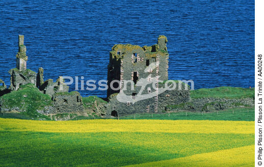 Le château en ruine de Joan O'Groats (Ecosse). - © Philip Plisson / Plisson La Trinité / AA00248 - Photo Galleries - Ruin
