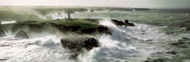 Blast of wind on Poulains . © Philip Plisson / Plisson La Trinité / AA00370 - Photo Galleries - French Lighthouses