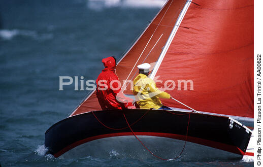 Equipage d'un voilier en manoeuvre. - © Philip Plisson / Plisson La Trinité / AA00622 - Photo Galleries - Monohull