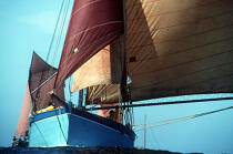 Proue d'un sloup coquiller. © Philip Plisson / Plisson La Trinité / AA00645 - Photo Galleries - Sails
