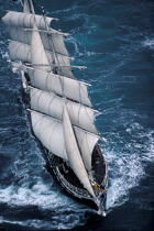 Le Belem sous voiles. © Philip Plisson / Plisson La Trinité / AA00816 - Photo Galleries - Tall ships