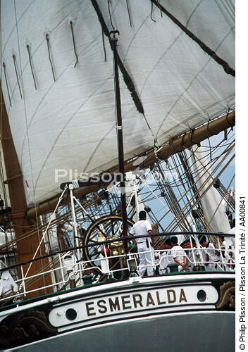 Poupe de l'Esmeralda. - © Philip Plisson / Plisson La Trinité / AA00841 - Photo Galleries - Armada [The]